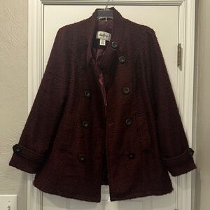 Daytrip Deep Burgundy Women’s Medium Pea Coat